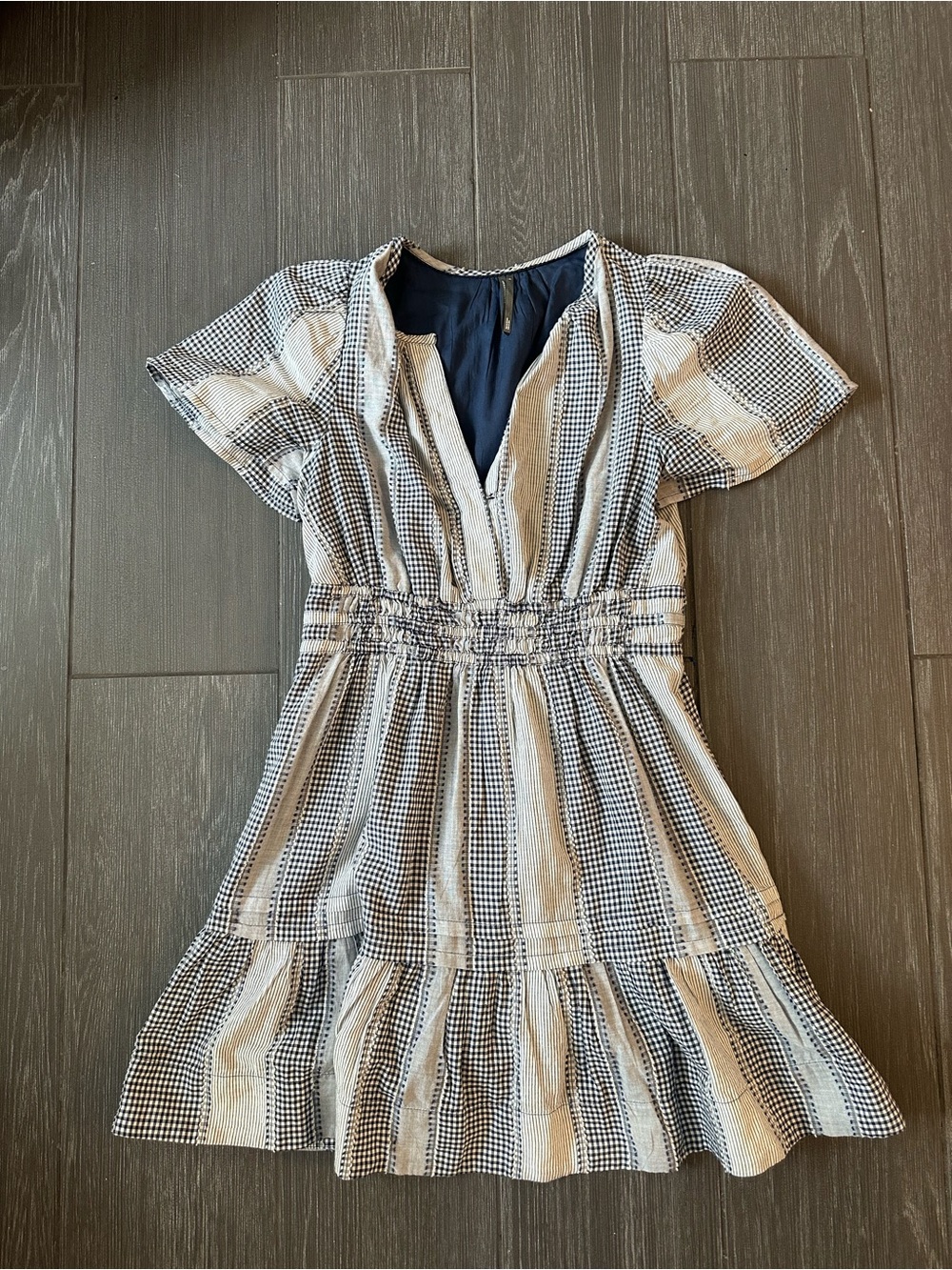 Anthropologie Somerset Gingham Mini Dress